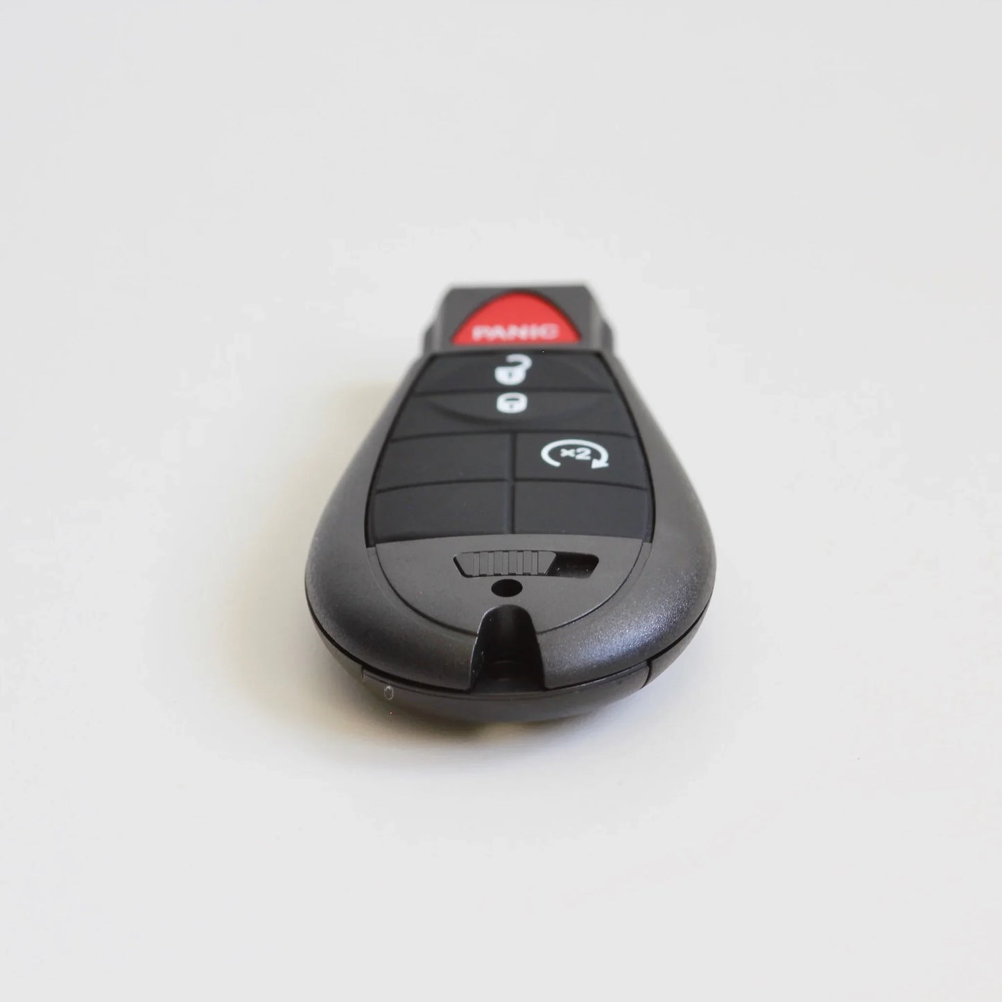 black key fob remote with panic button, replacement key fob product on white background